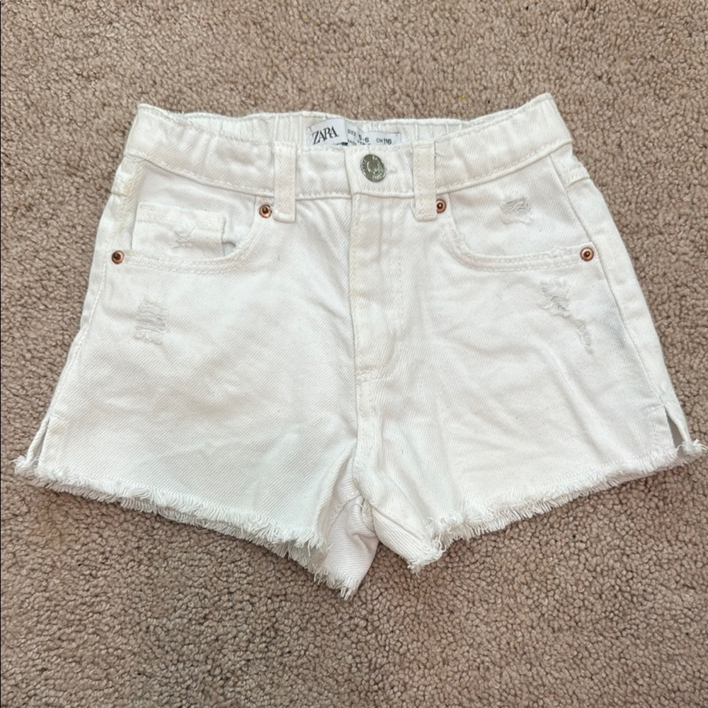 Zara Girl’s White Denim Shorts
